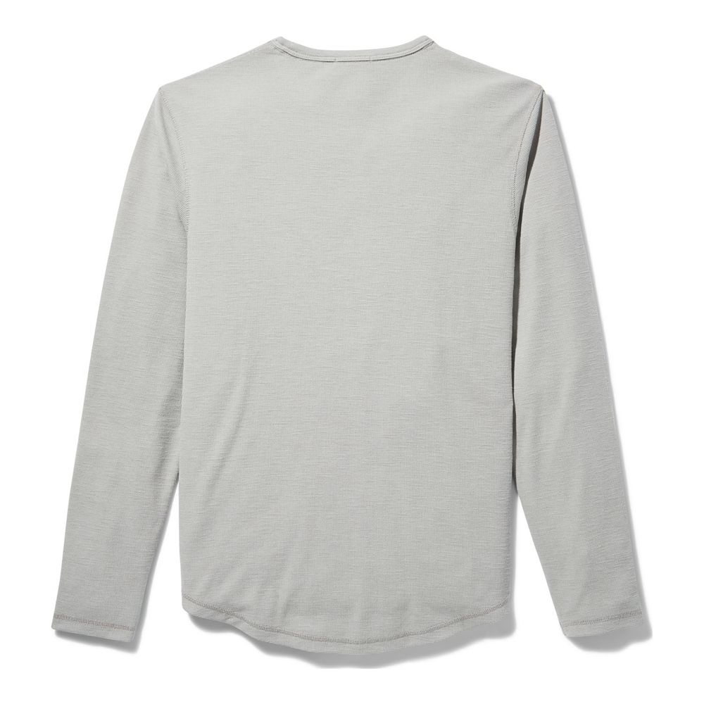 Timberland Πουκαμισα Ανδρικα Γκρι - Dyer River Slim-Fit Long-Sleeve Waffle-Knit - Greece 8129705-TM